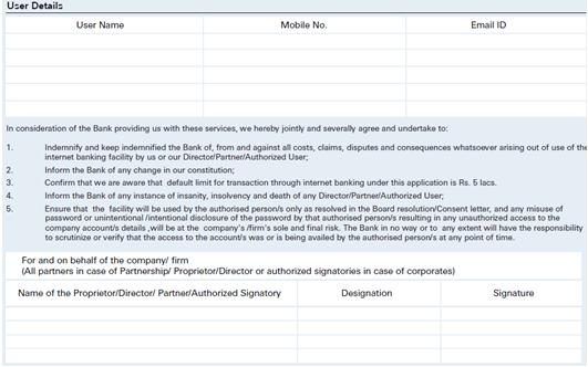 User support FAQs on online banking